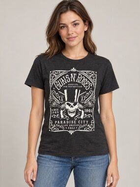 Guns N' Roses appetite for destruction charcoal gray Graphic T-Shirt size small